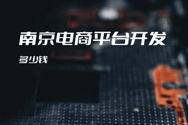 南京电商平台开发多少钱